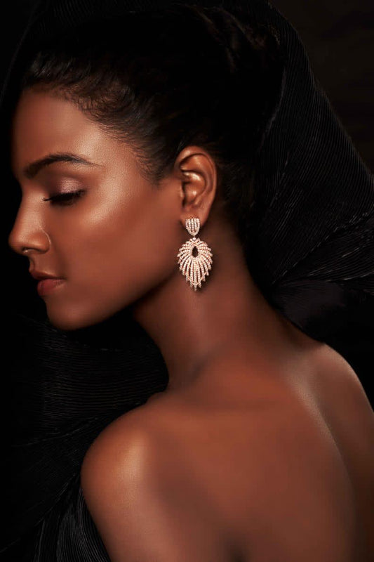 Upside-Down Pear-Shaped Korean Stones In Silver