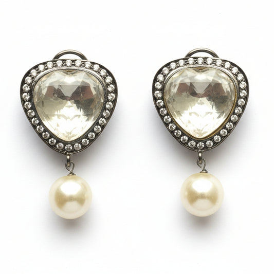 Kundan Pearl Studs