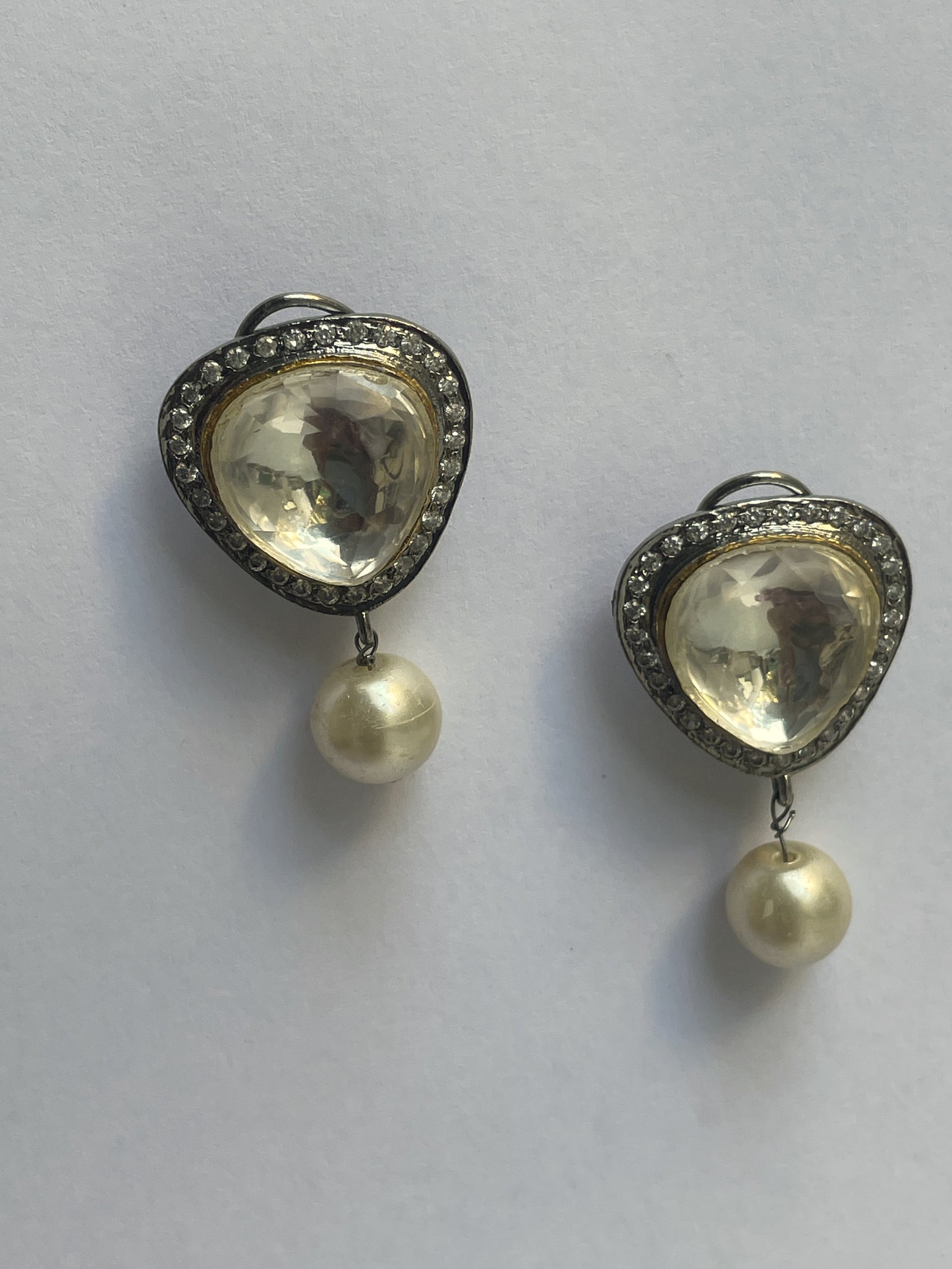 Kundan Pearl Studs
