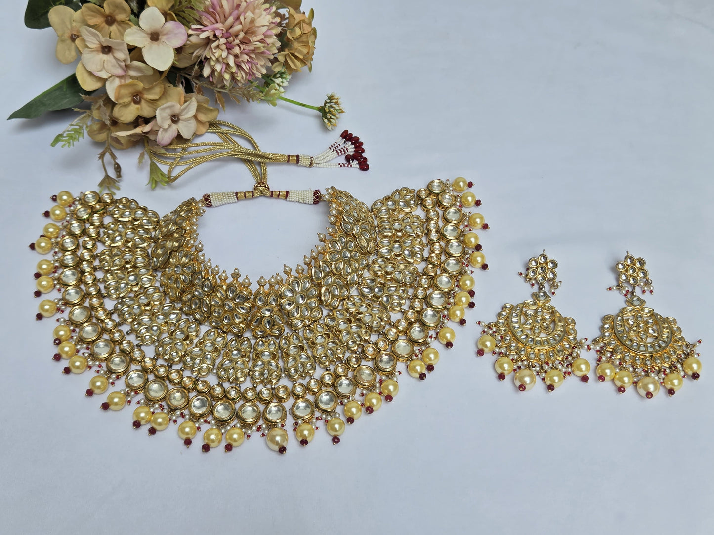 Kundan Set With Necklace, Matha Patti, Earrings And A Passa