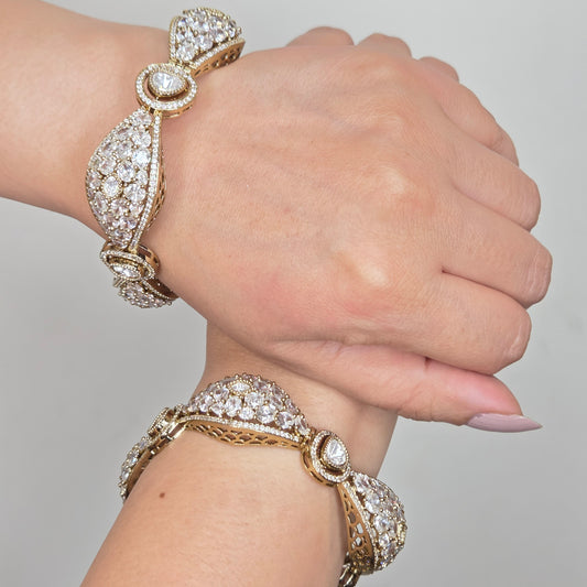 Polki Studded Statement Bangle Set
