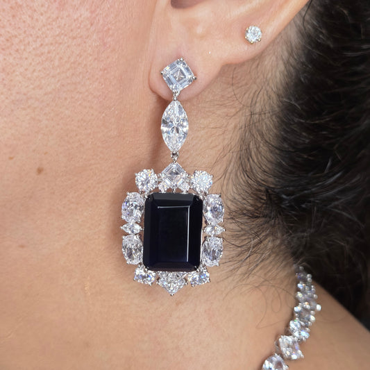 Midnight Sapphire Statement Necklace Set