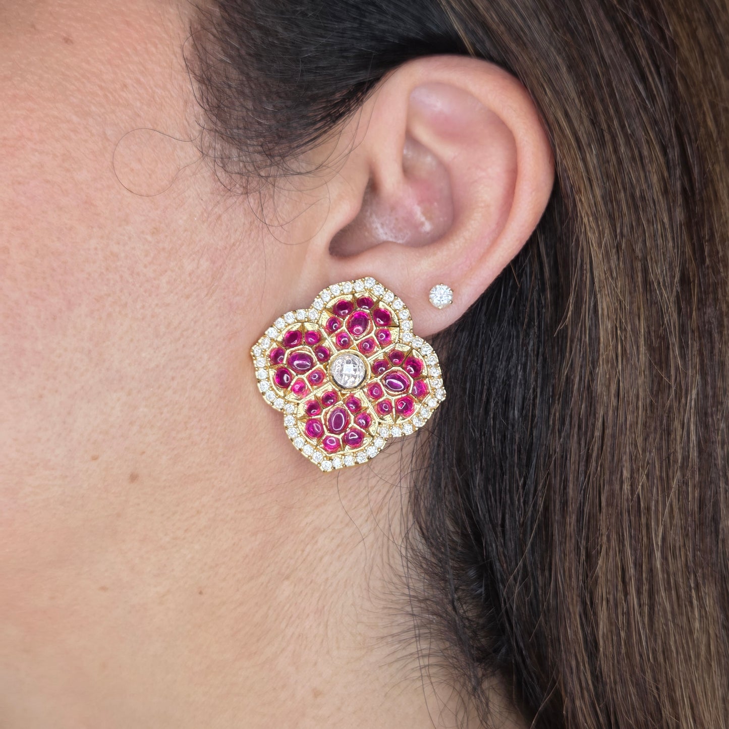 Classic Kundan Stud Earrings