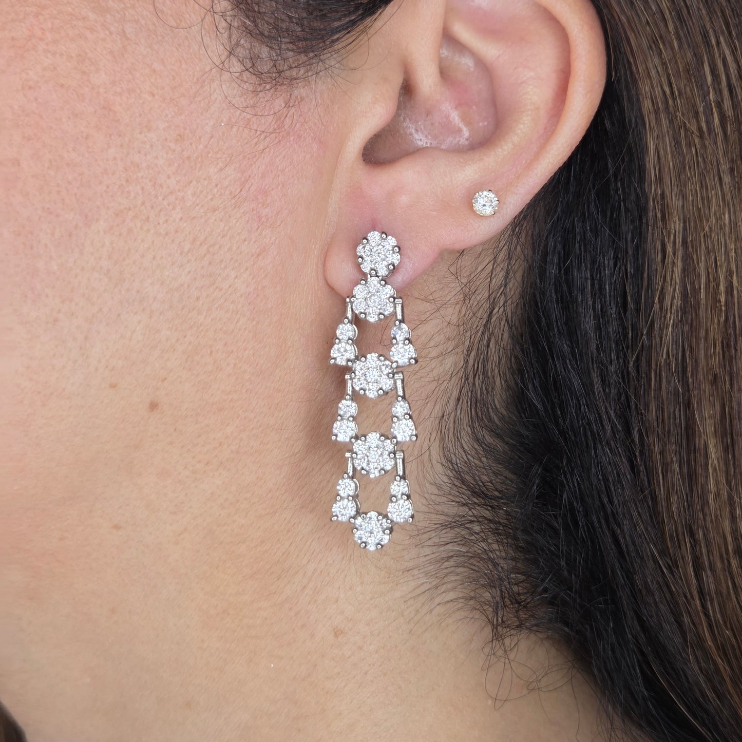 Zircon Cluster Earrings
