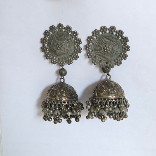 Oxidised Boohoo Jhumka Earrings