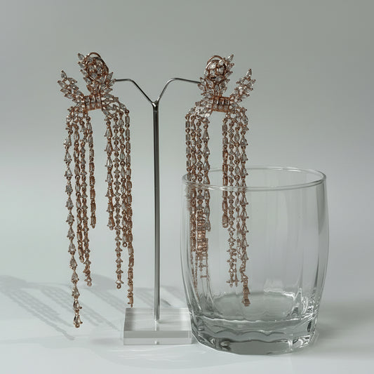 Rose Gold Polish Long Earring