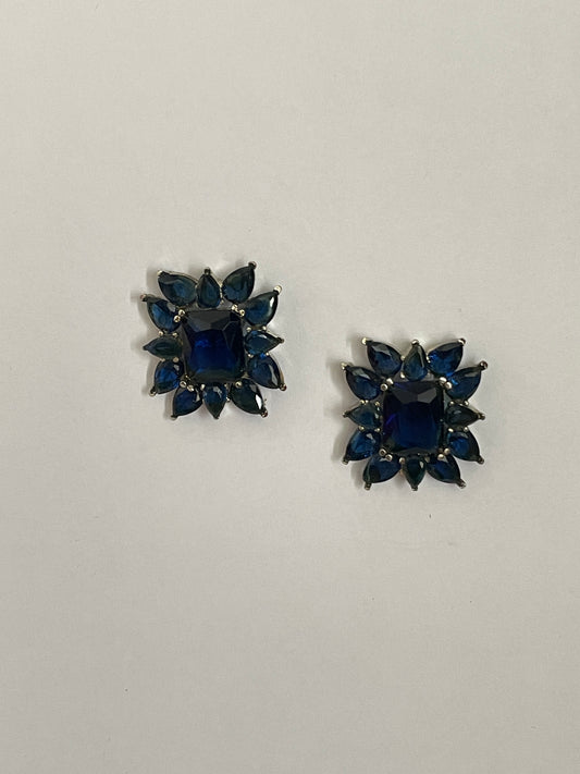 Black Finish Gothic Stone Studs