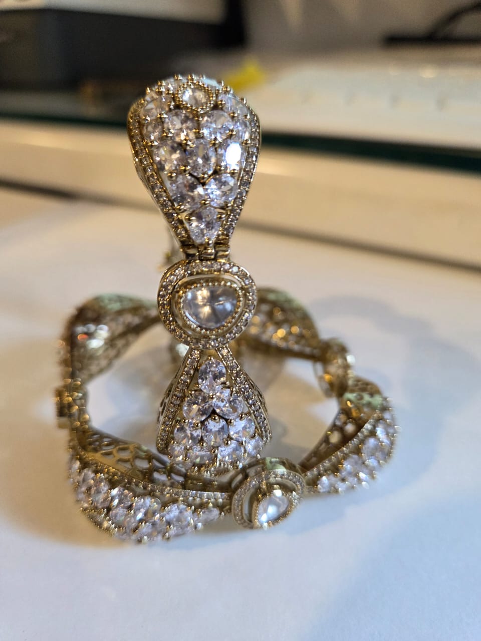 Polki Studded Statement Bangle Set
