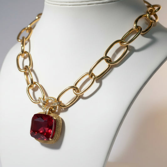 Chunky Chained Doublet Necklace
