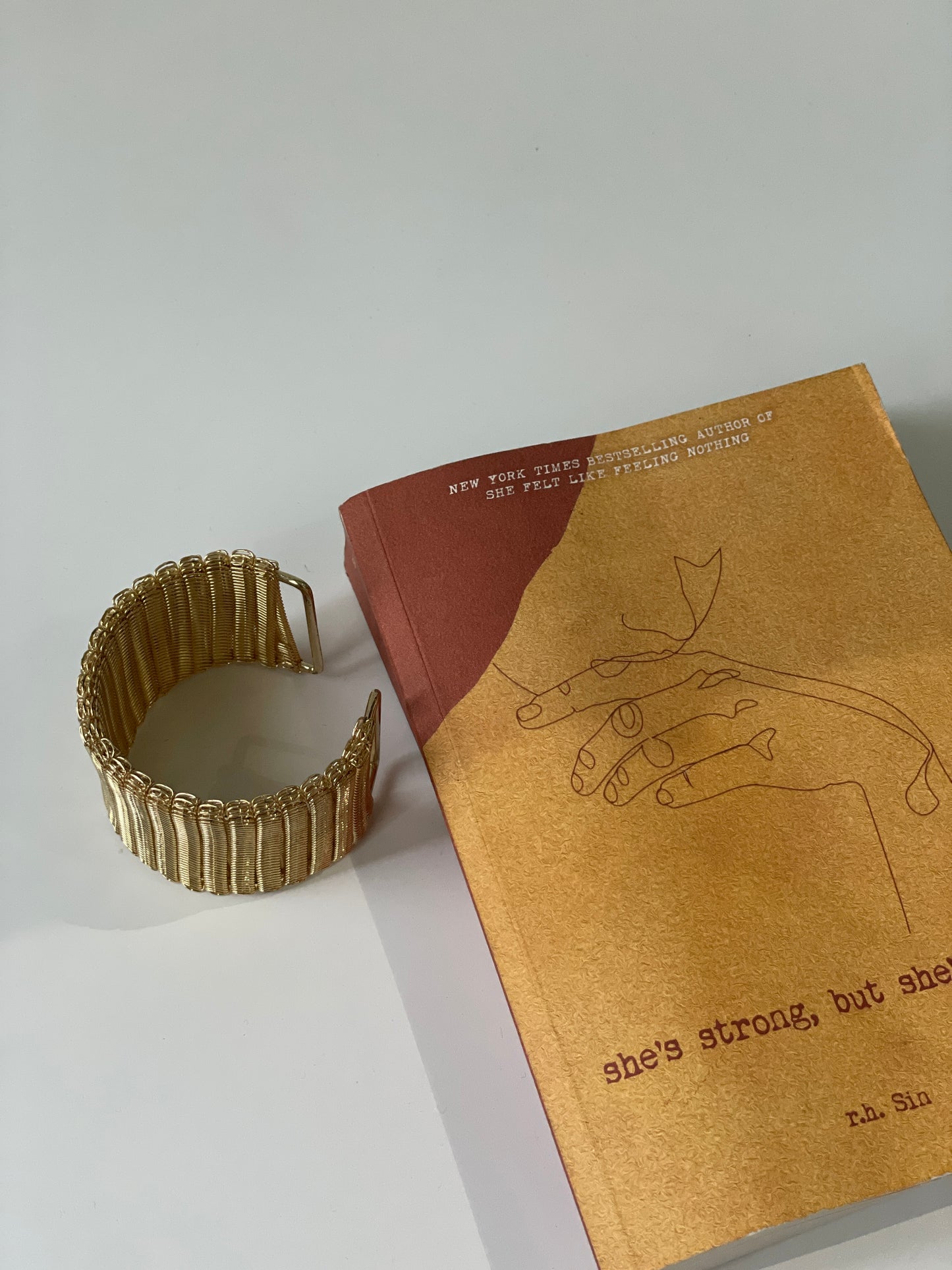 Chunky Gold Finish Cuff Bracelet