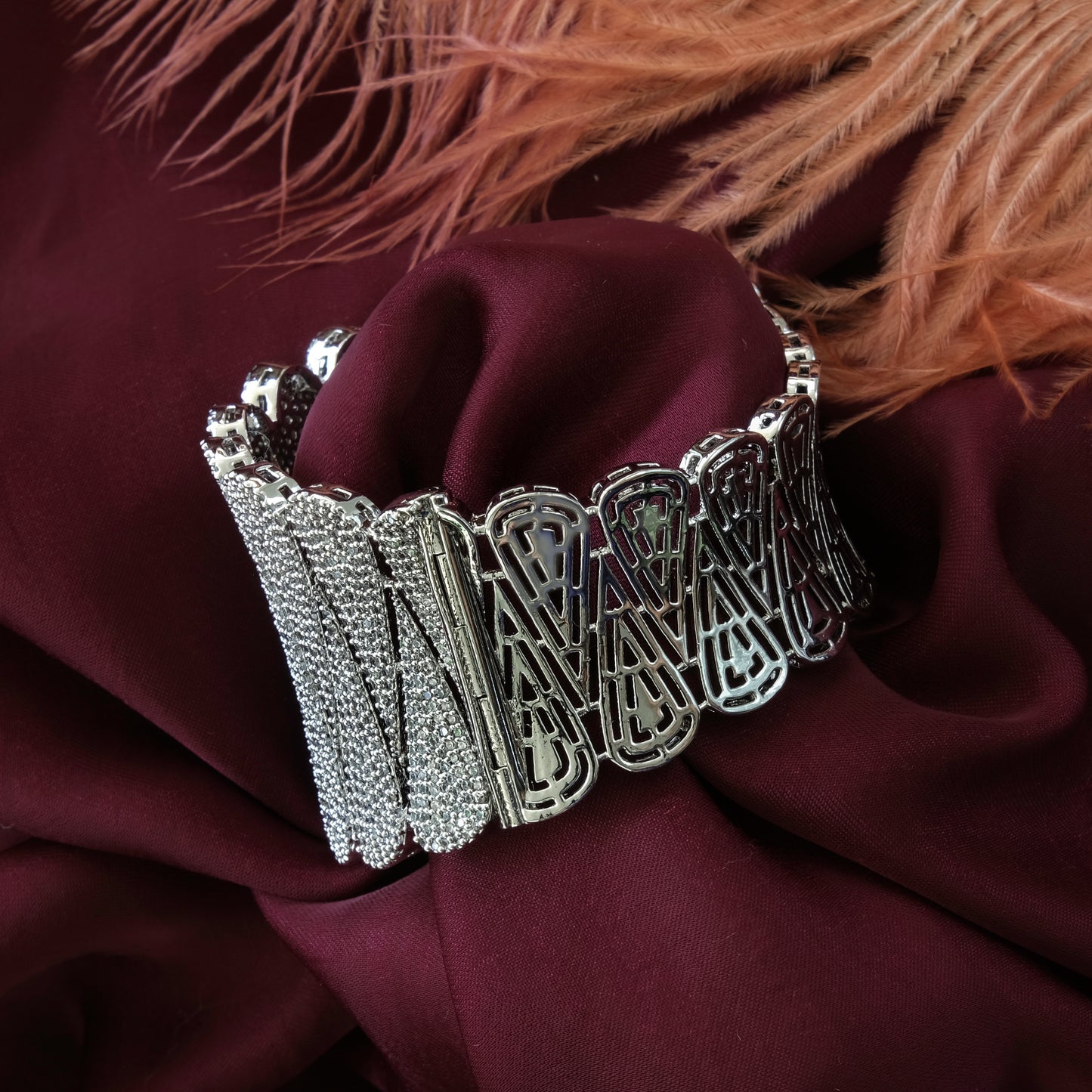 Chunky Zircon Studded Bracelet