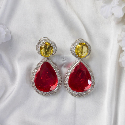 Doublet Dangler Earrings with Stone Details