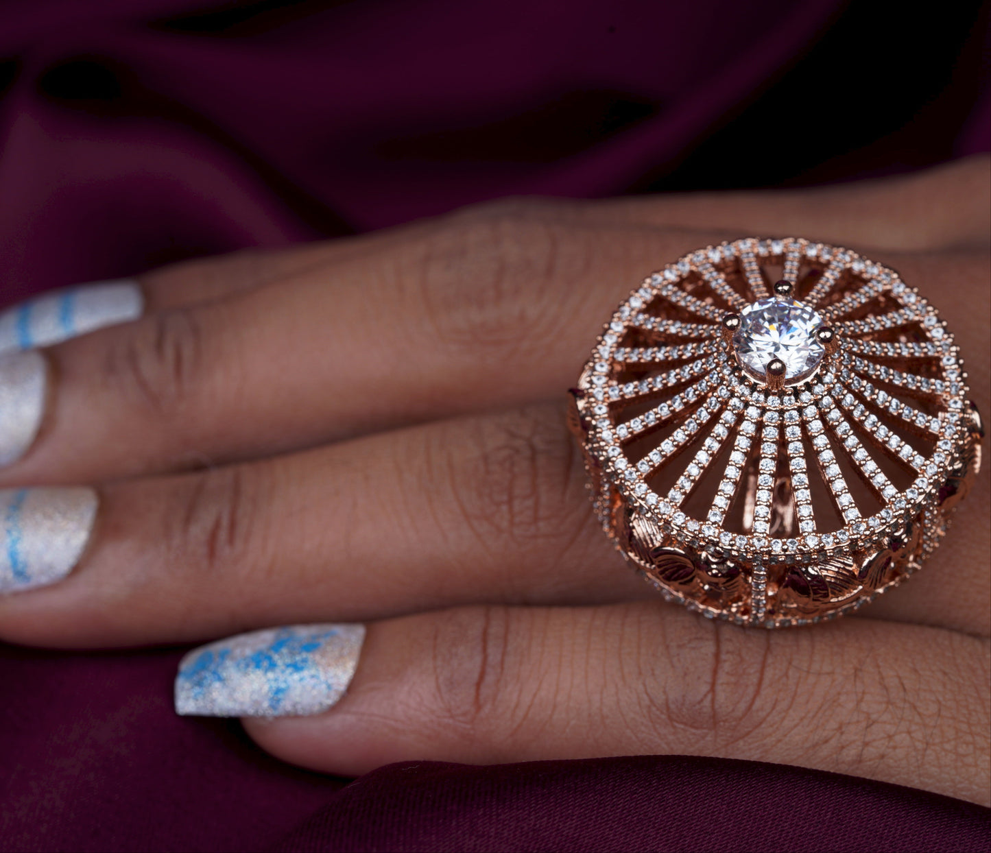 Rose Gold Zircon Ring