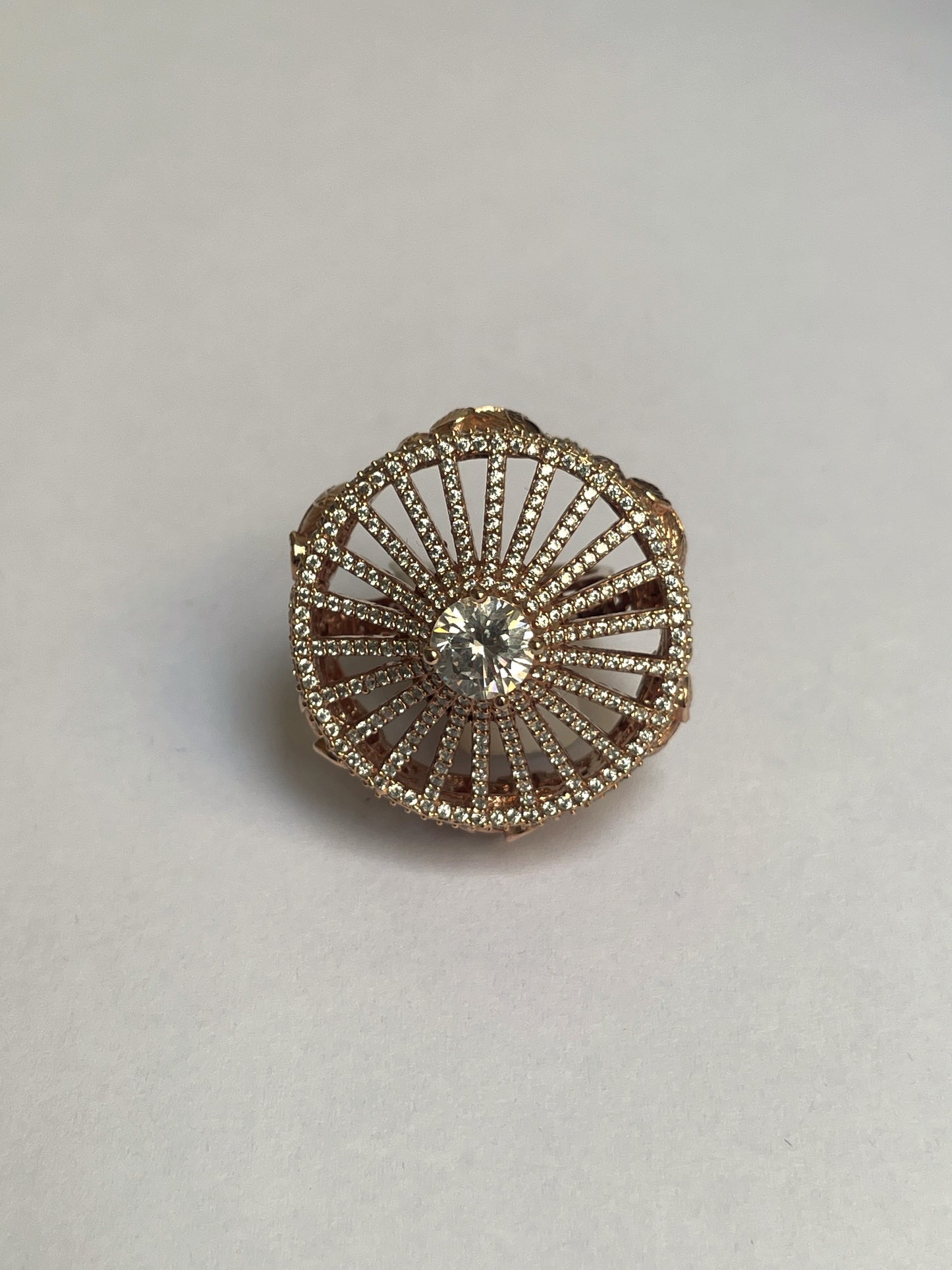 Rose Gold Zircon Ring