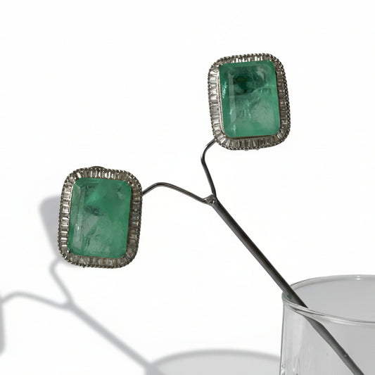Doublet Earrings with Zircon AccentsStudio6Jewels