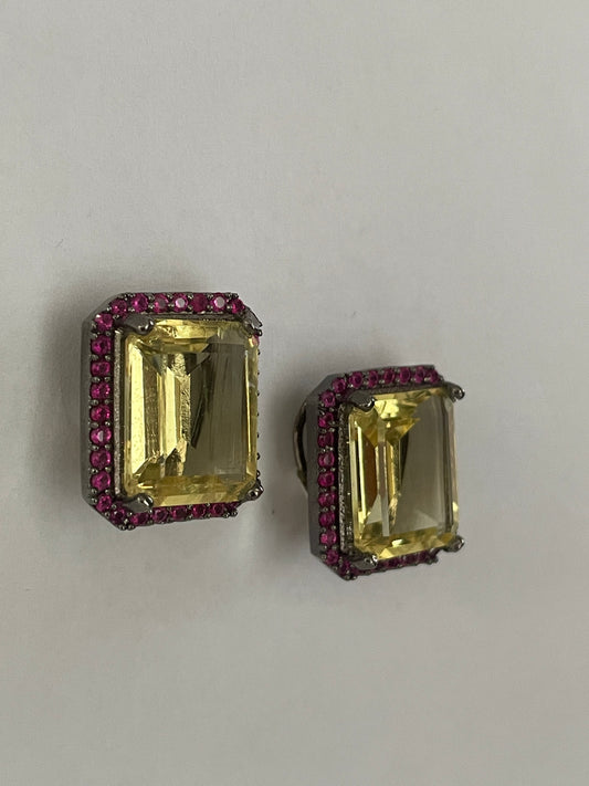 Doublet Studs with Studded Border