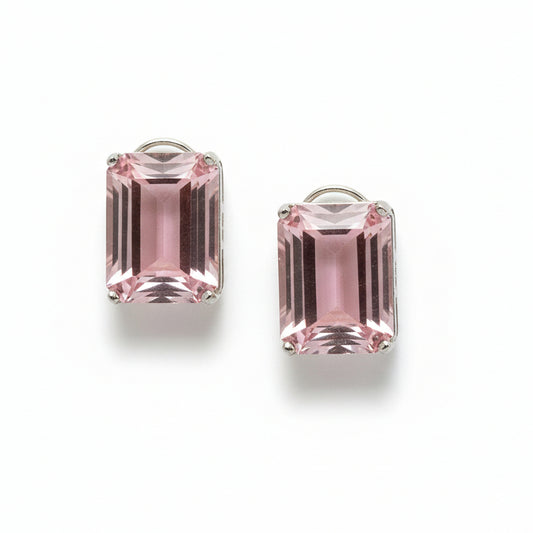 Studs Earrings on White Finish