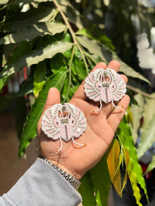 Beaded Floral Statement Boohoo Earrings