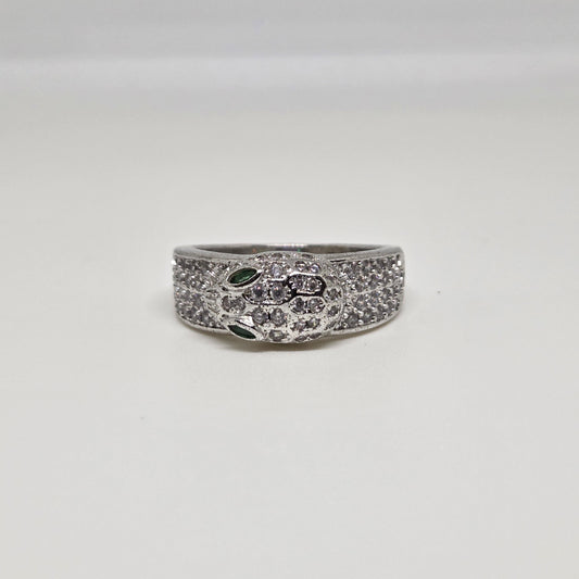 Studded White Finish Ring