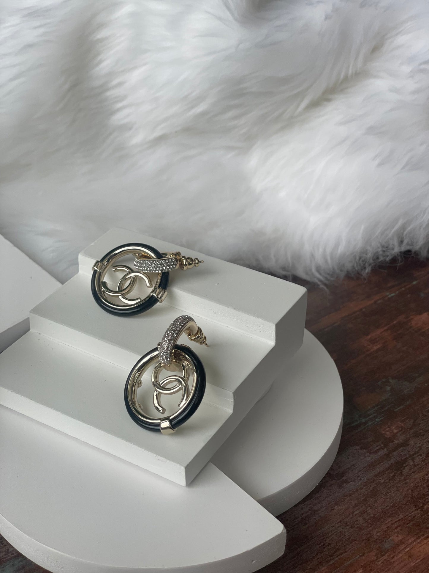 Enamel Double Hoops