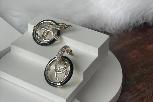 Enamel Double Hoops