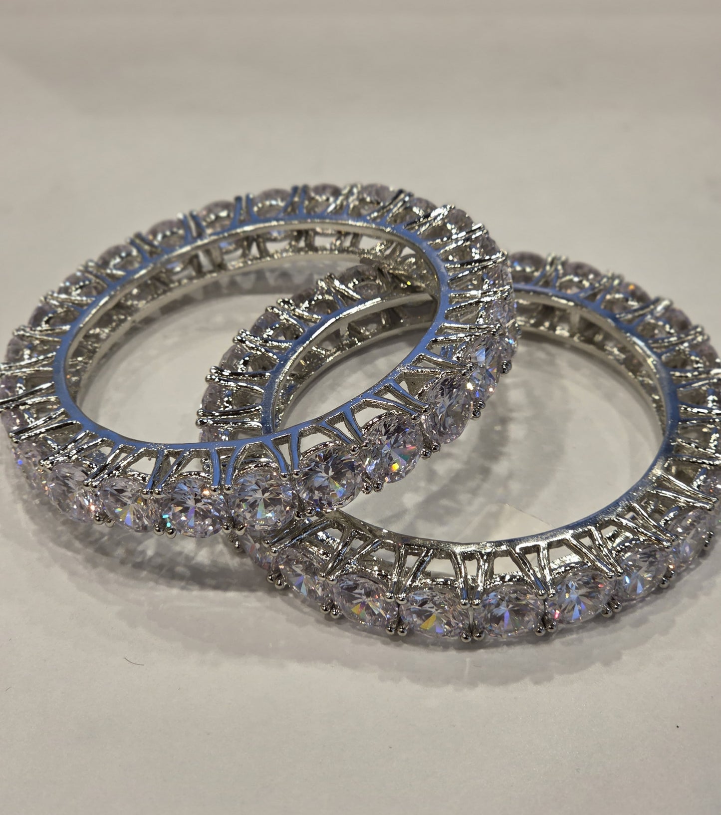 Rose Gold bangles with Inspired Solitaires