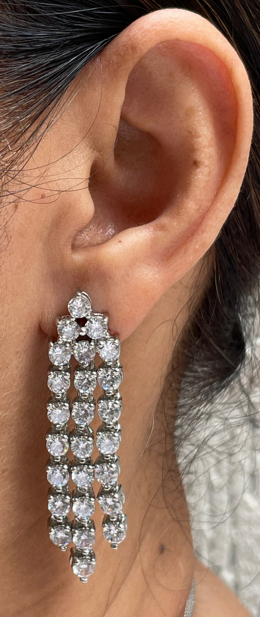 Three Layered Zircon Necklace Set