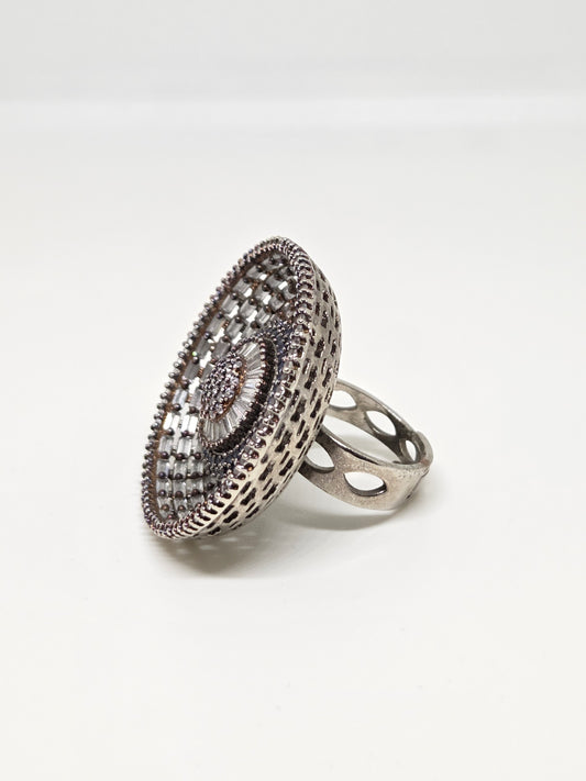 Rose Gold Ring With Premium Zircons