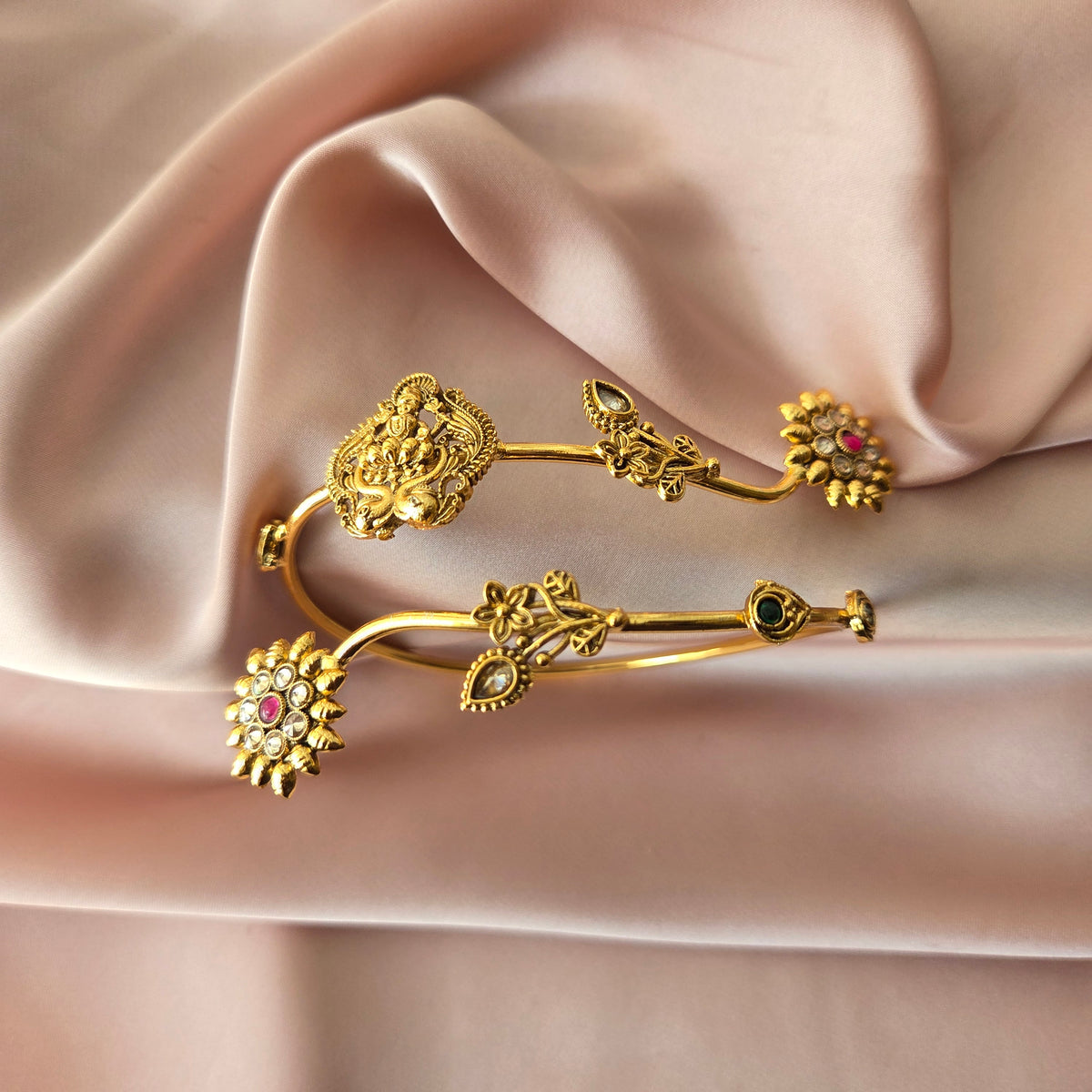 Antique Floral & Goddess Motif Bajuband (Armlet) Set