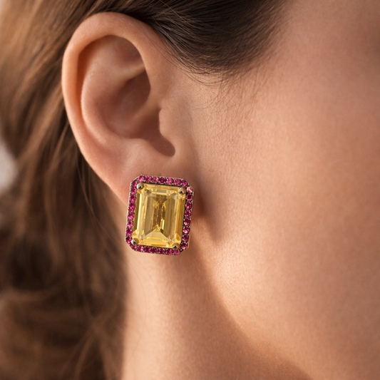 Doublet Studs with Studded Border