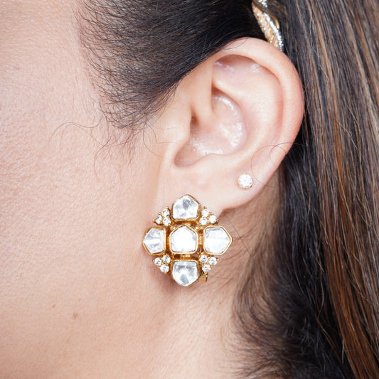 Minimal Polki Studs