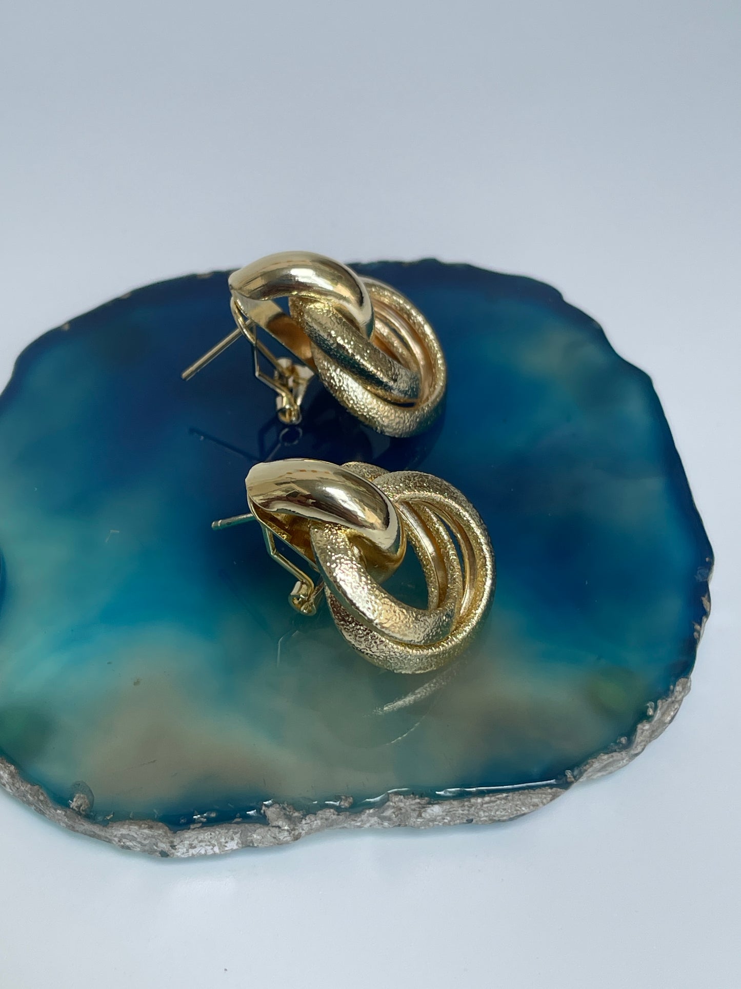 Gold Finished Interloop Studs