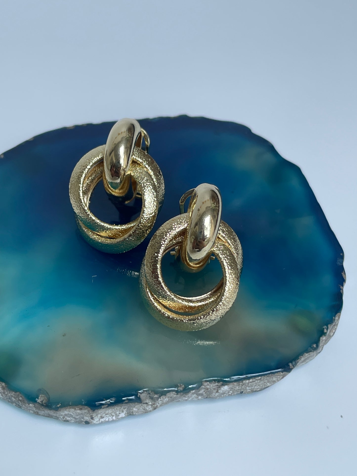 Gold Finished Interloop Studs