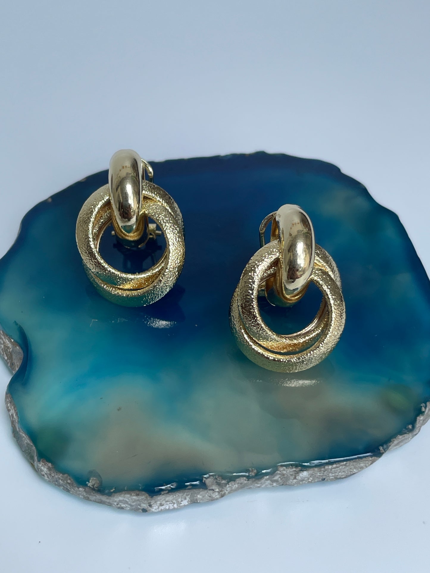 Gold Finished Interloop Studs