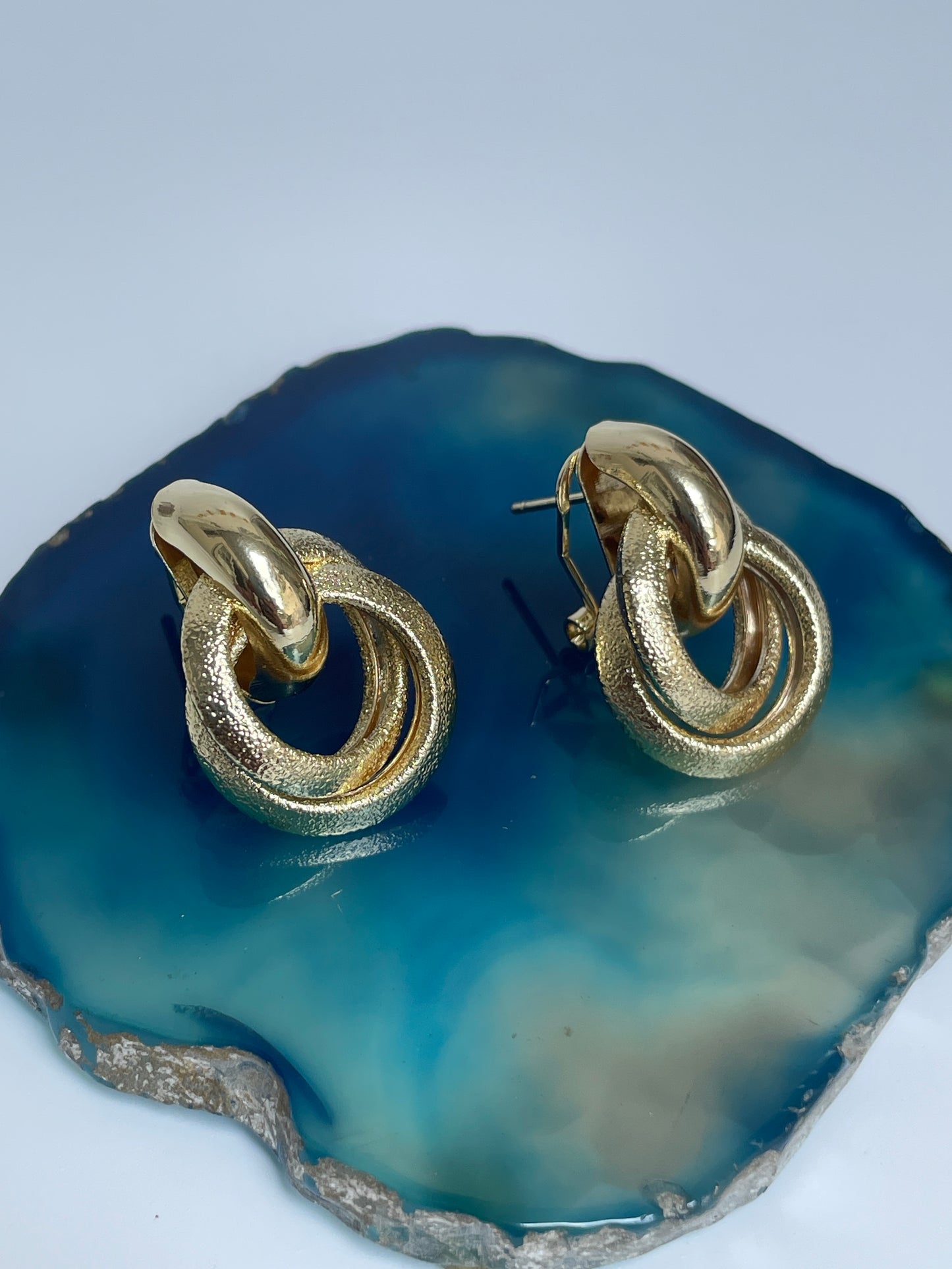 Gold Finished Interloop Studs