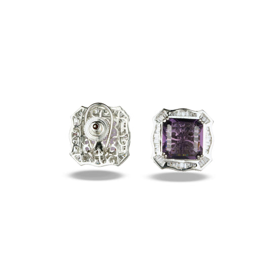 Lilac Crystal Zircon Studs