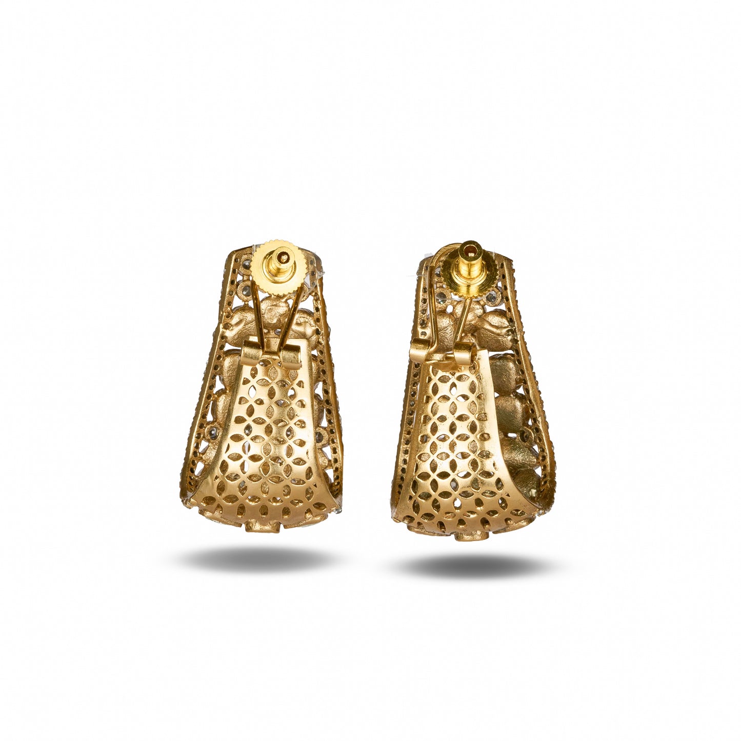 Minimal Gold Polki Earrings
