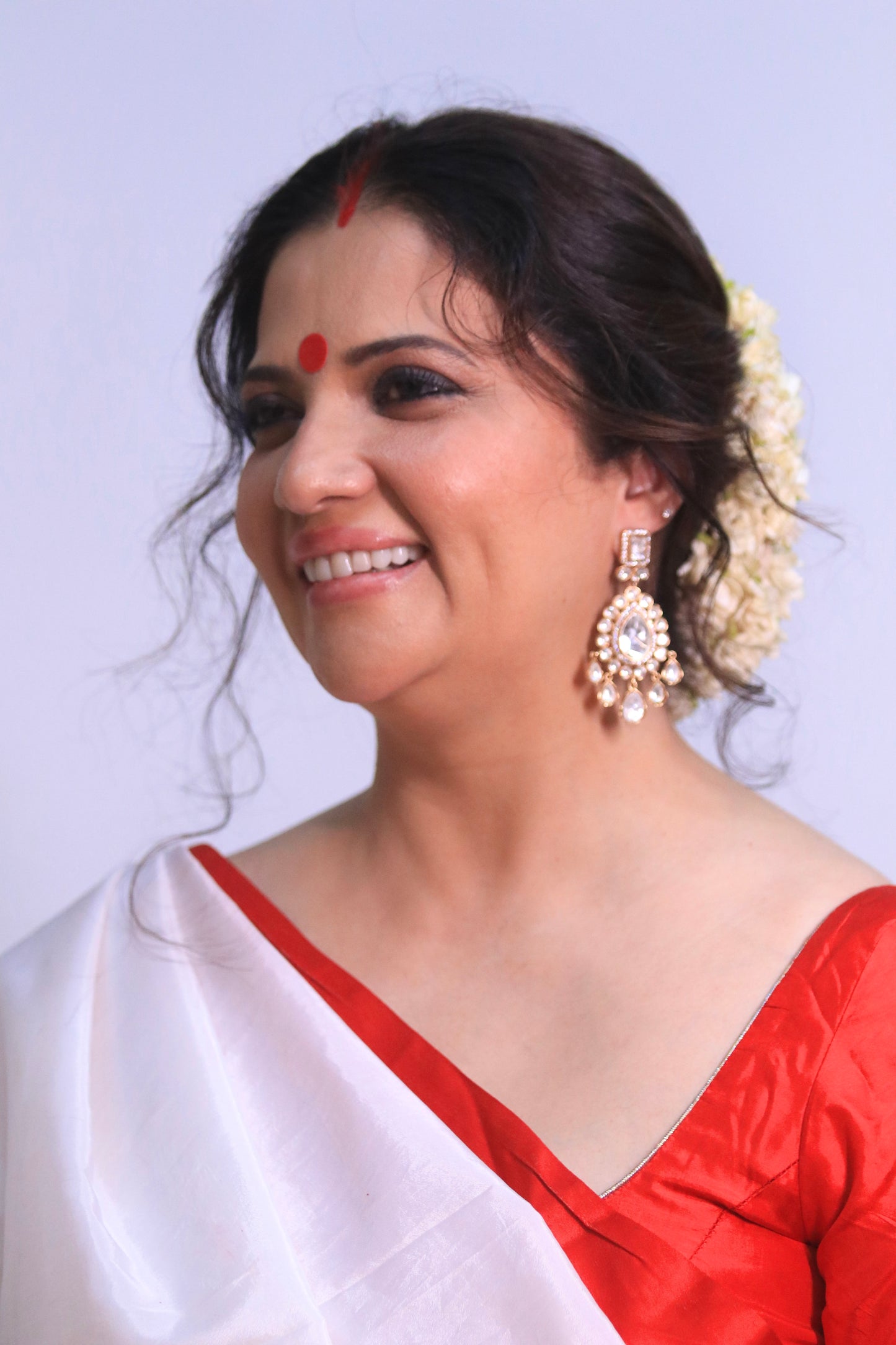 Gold Finish Exquisitely Crafted Polki Earrings