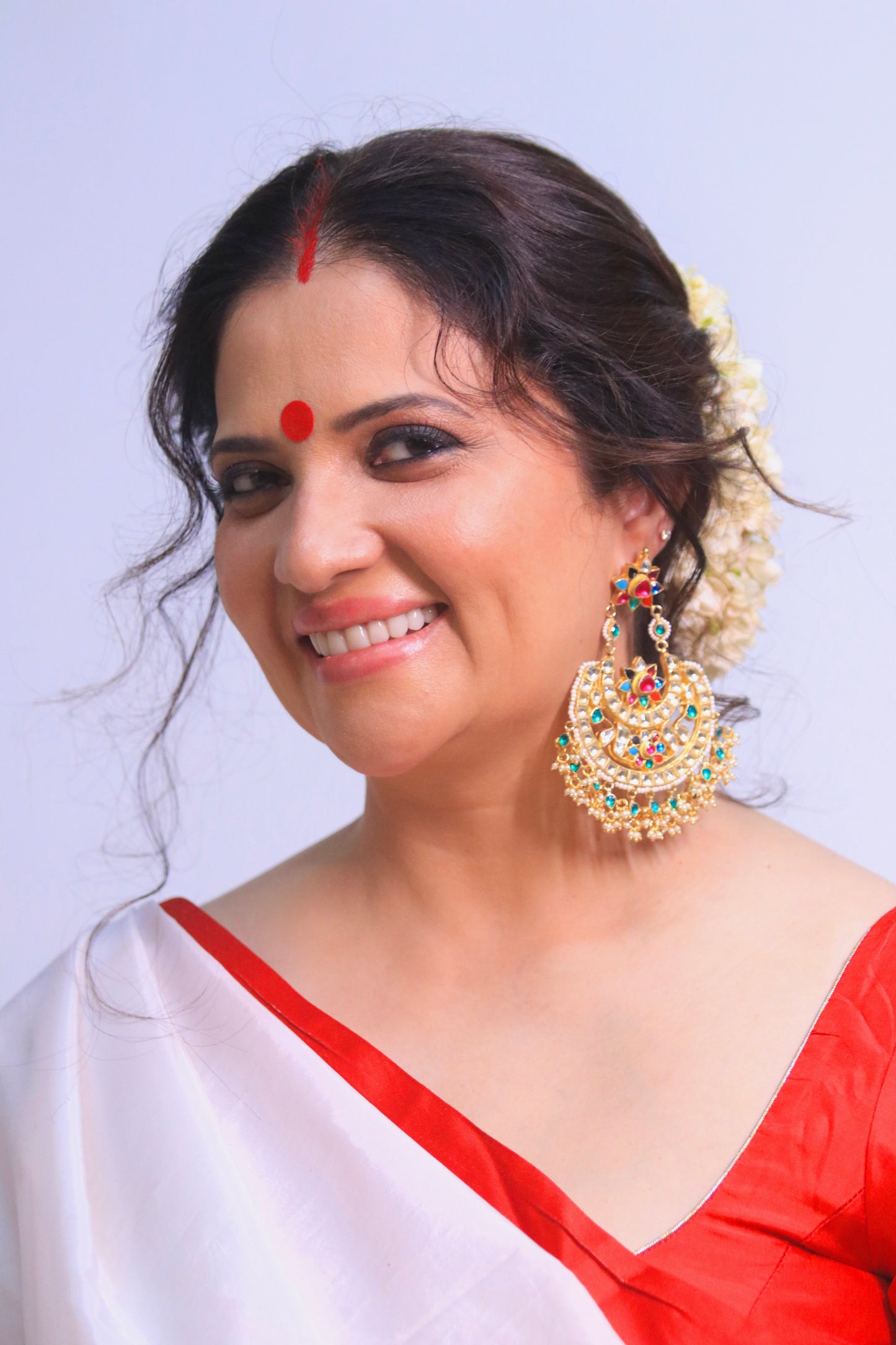 Long Studded Kundan Utsav Chaandbaalis