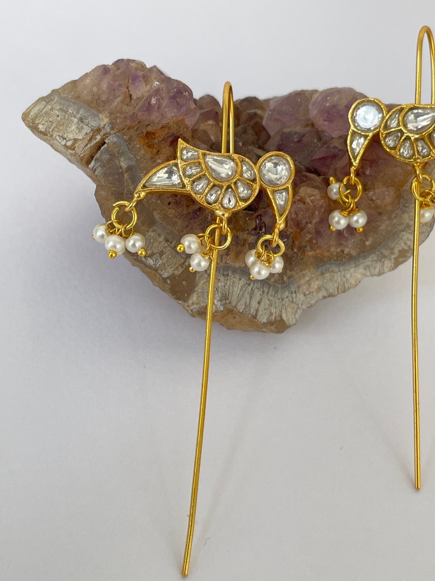Pinned Bird Motif Earring