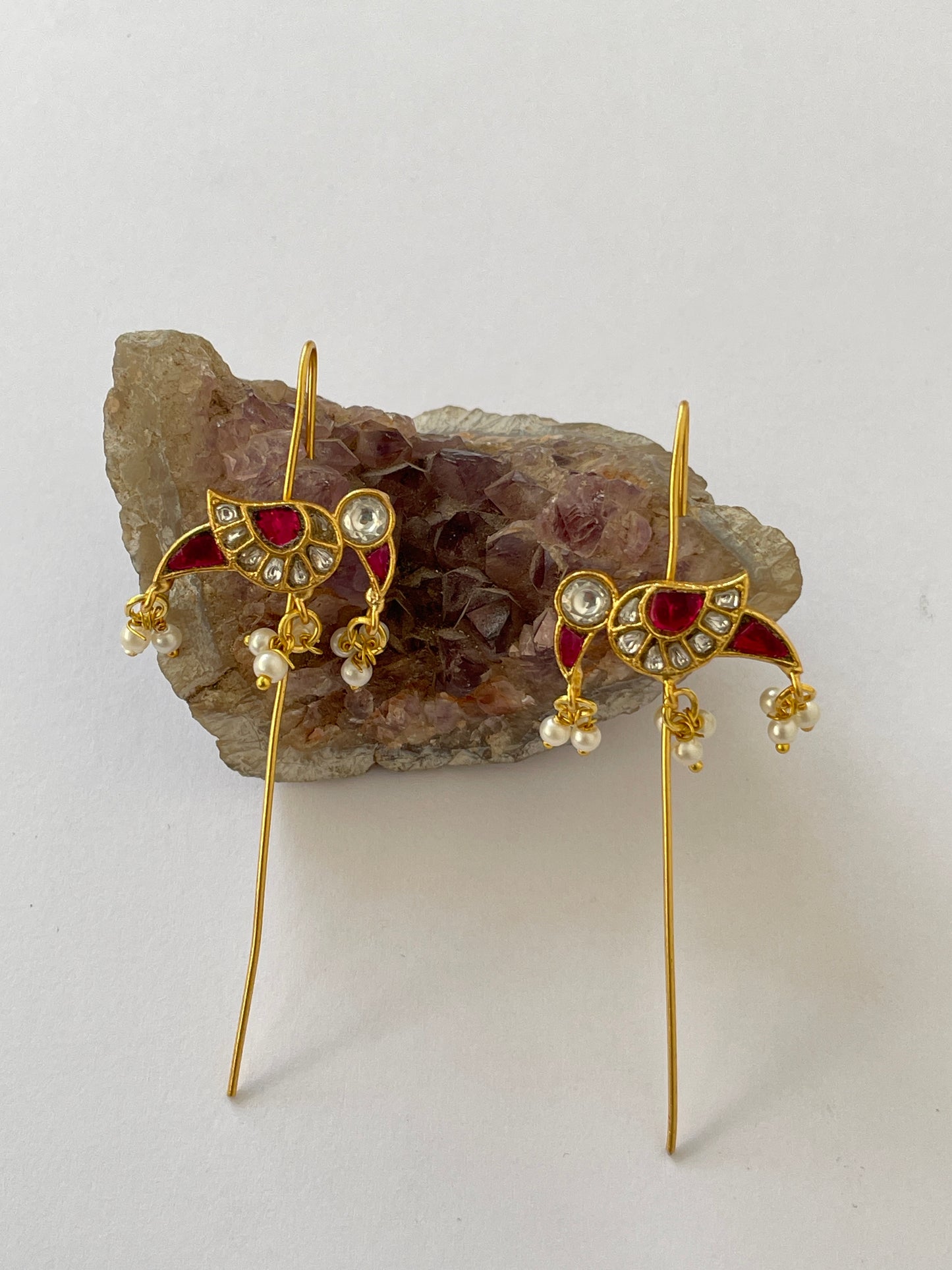 Pinned Bird Motif Earring