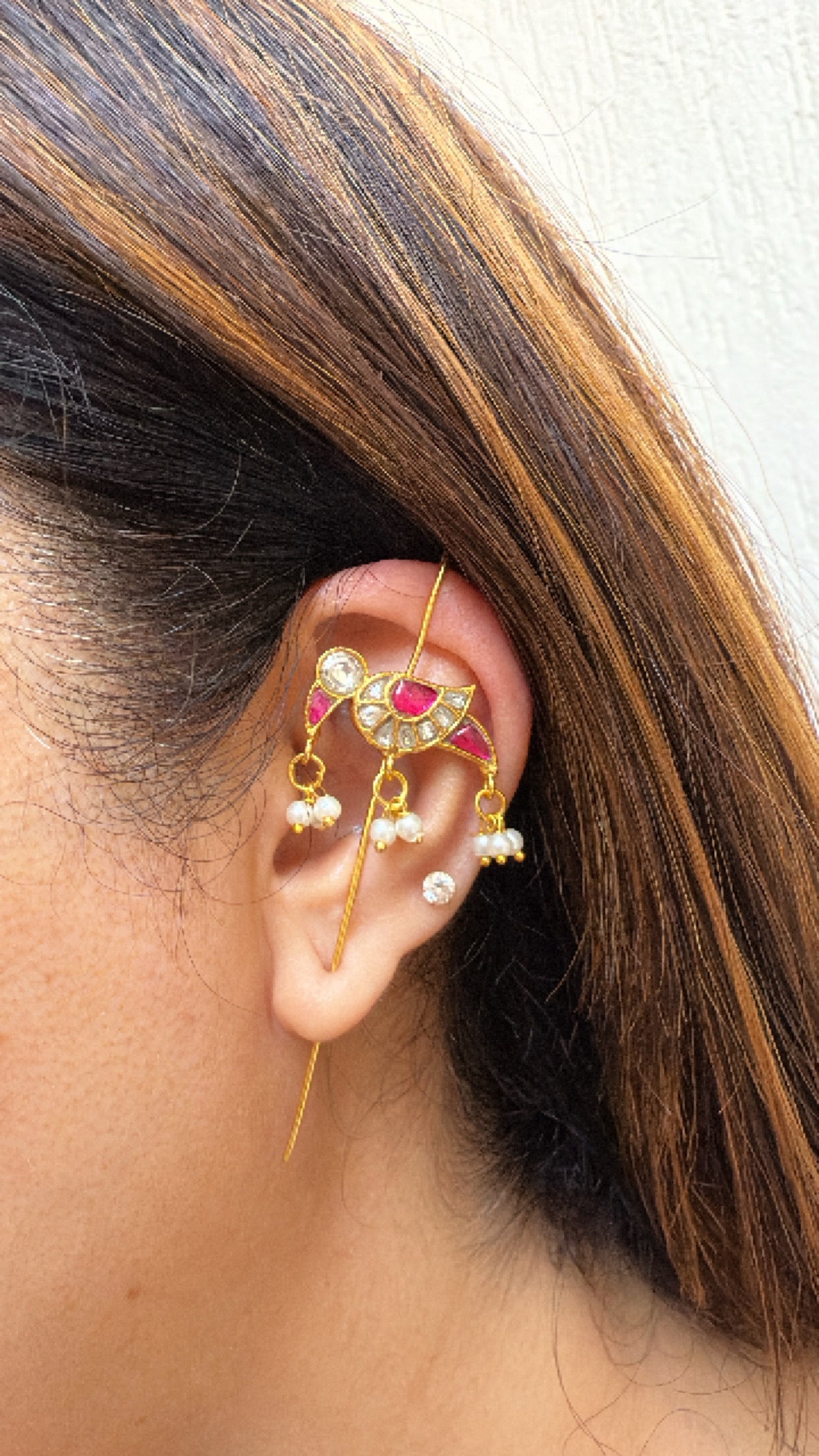 Pinned Bird Motif Earring