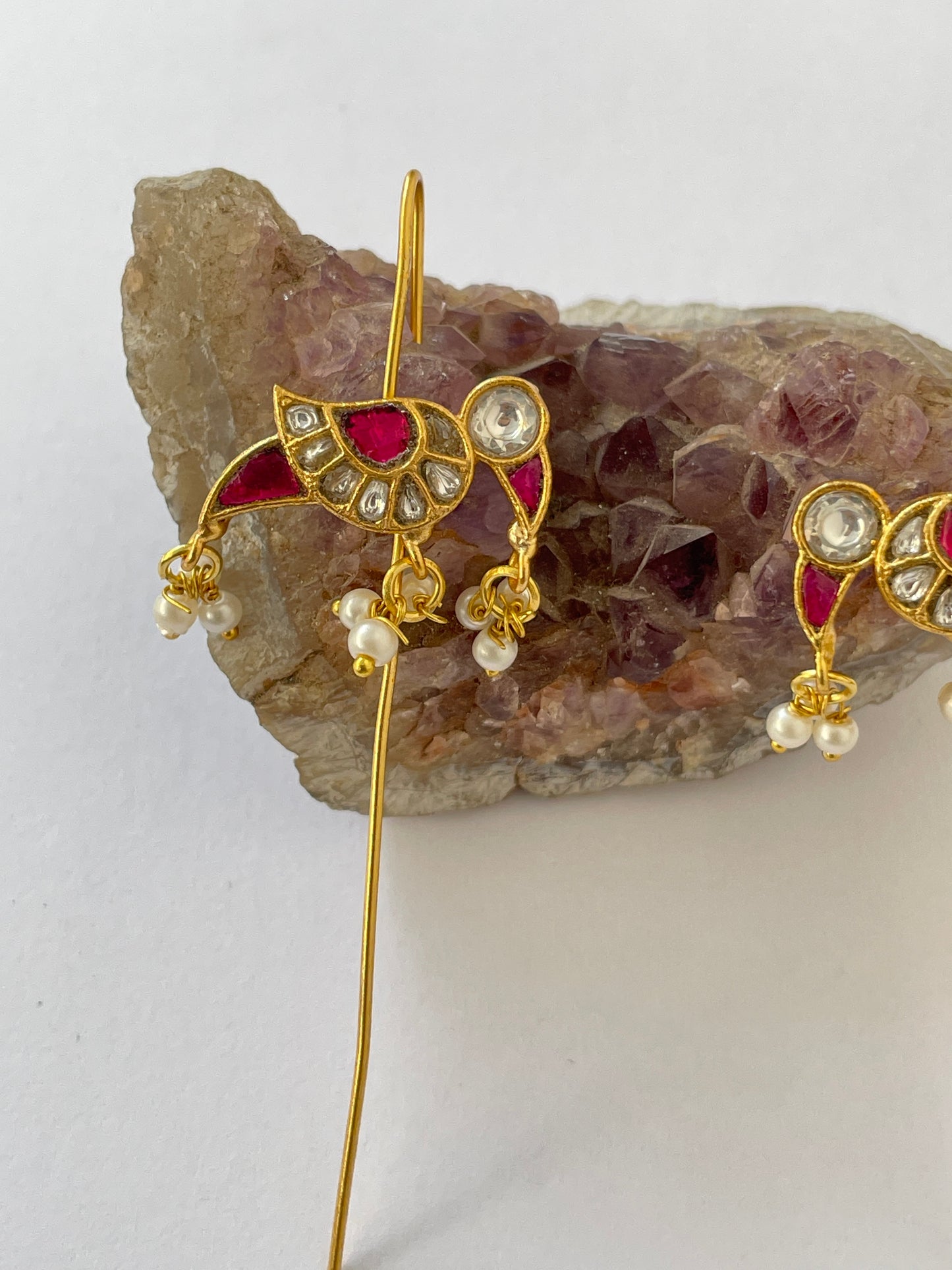 Pinned Bird Motif Earring