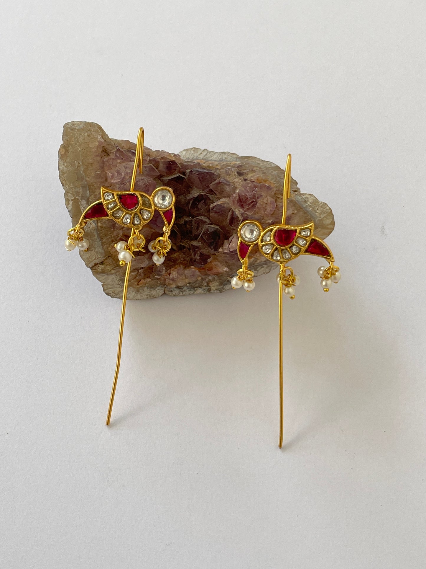 Pinned Bird Motif Earring