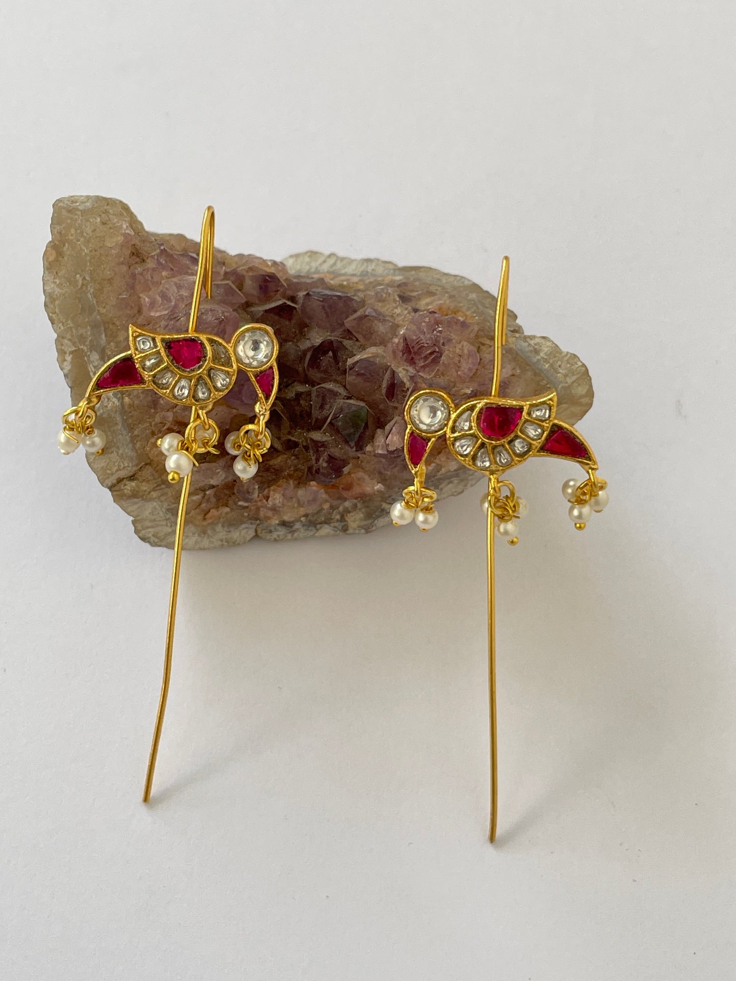 Pinned Bird Motif Earring