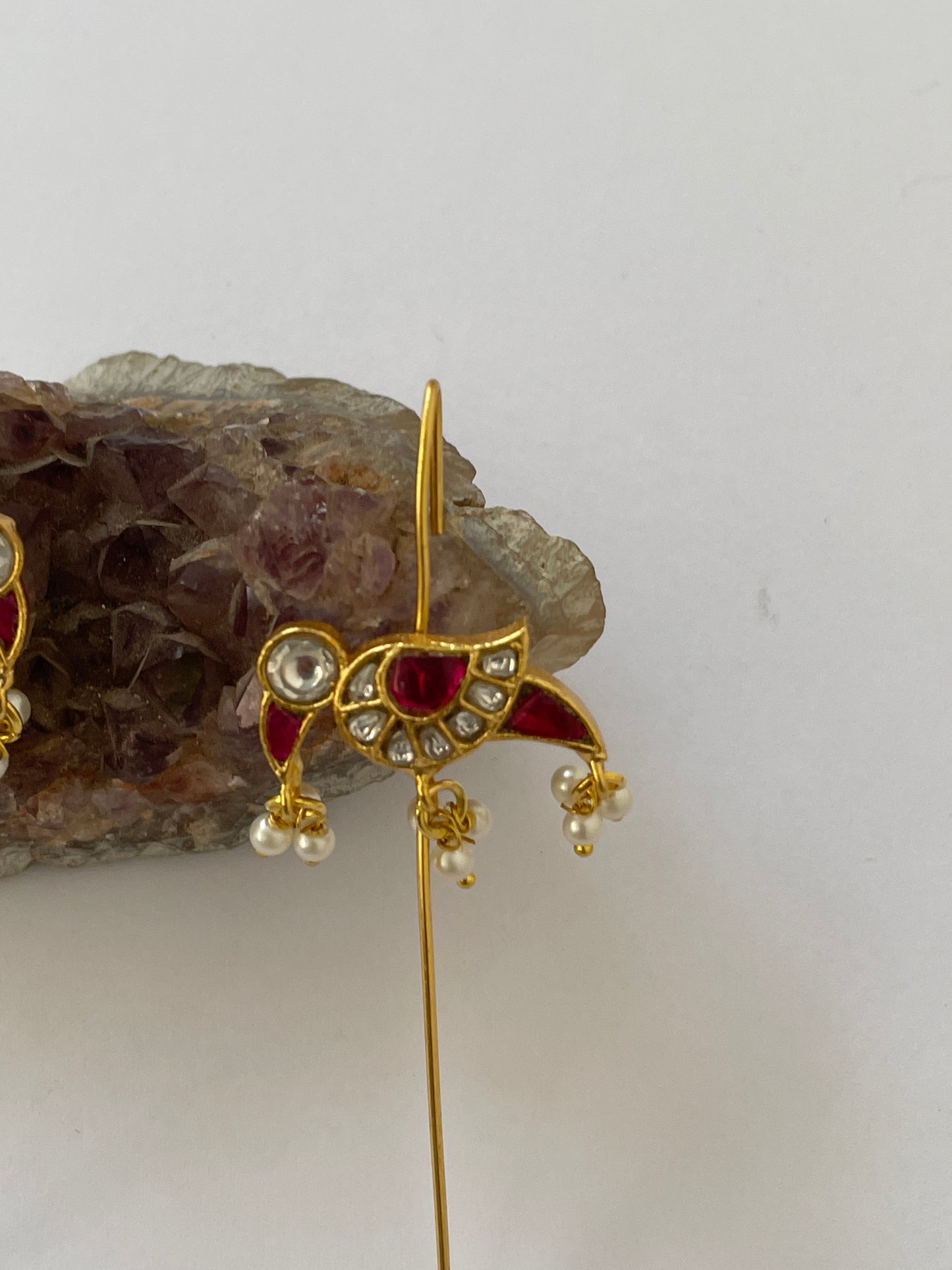 Pinned Bird Motif Earring
