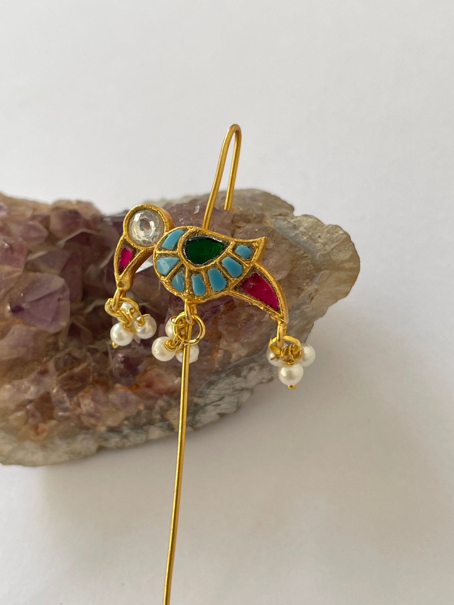 Pinned Bird Motif Earring