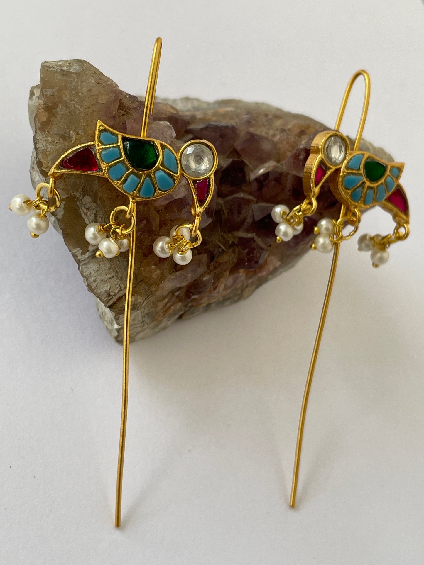 Pinned Bird Motif Earring
