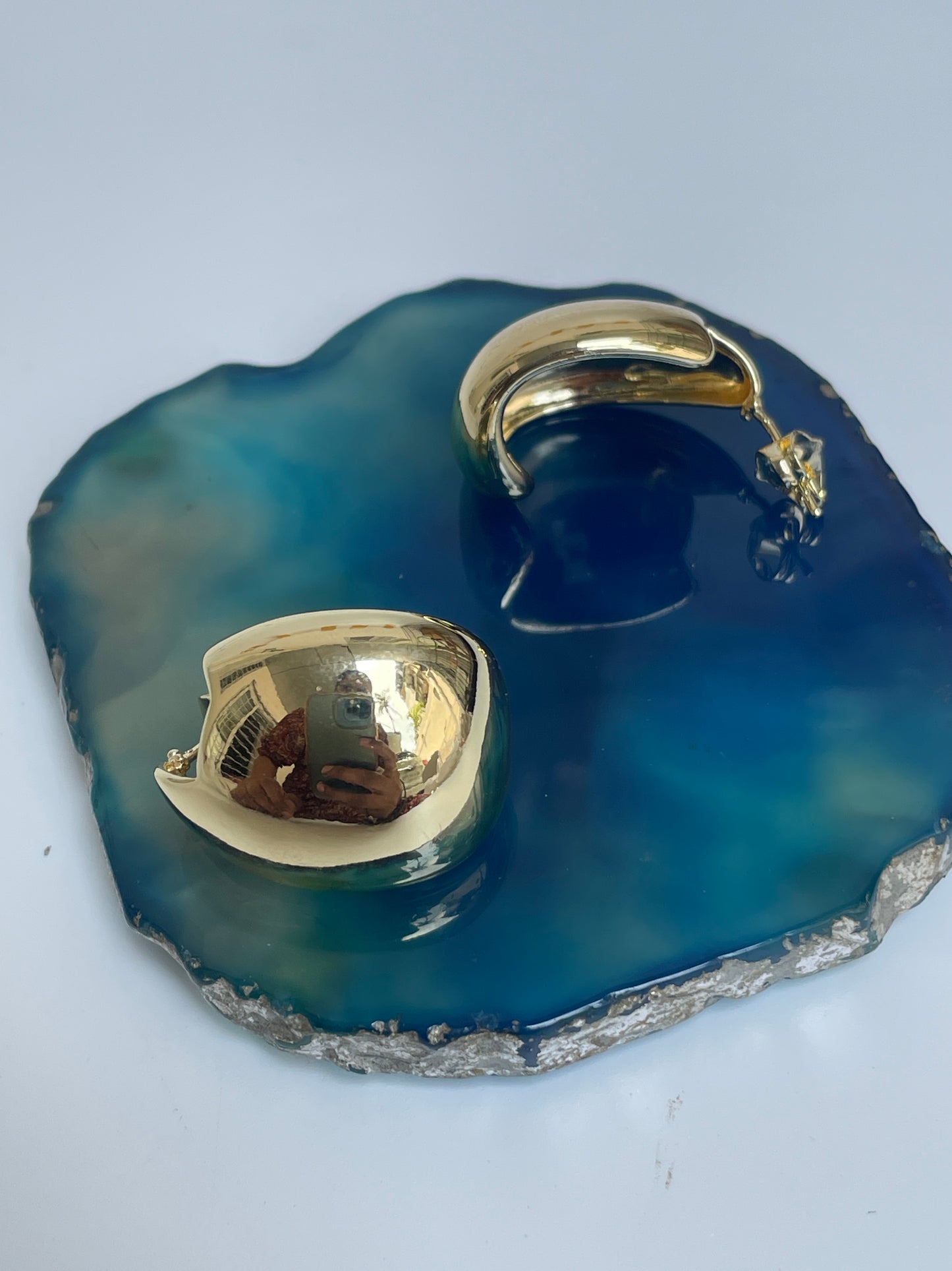 Droplet Gold Finish Studs
