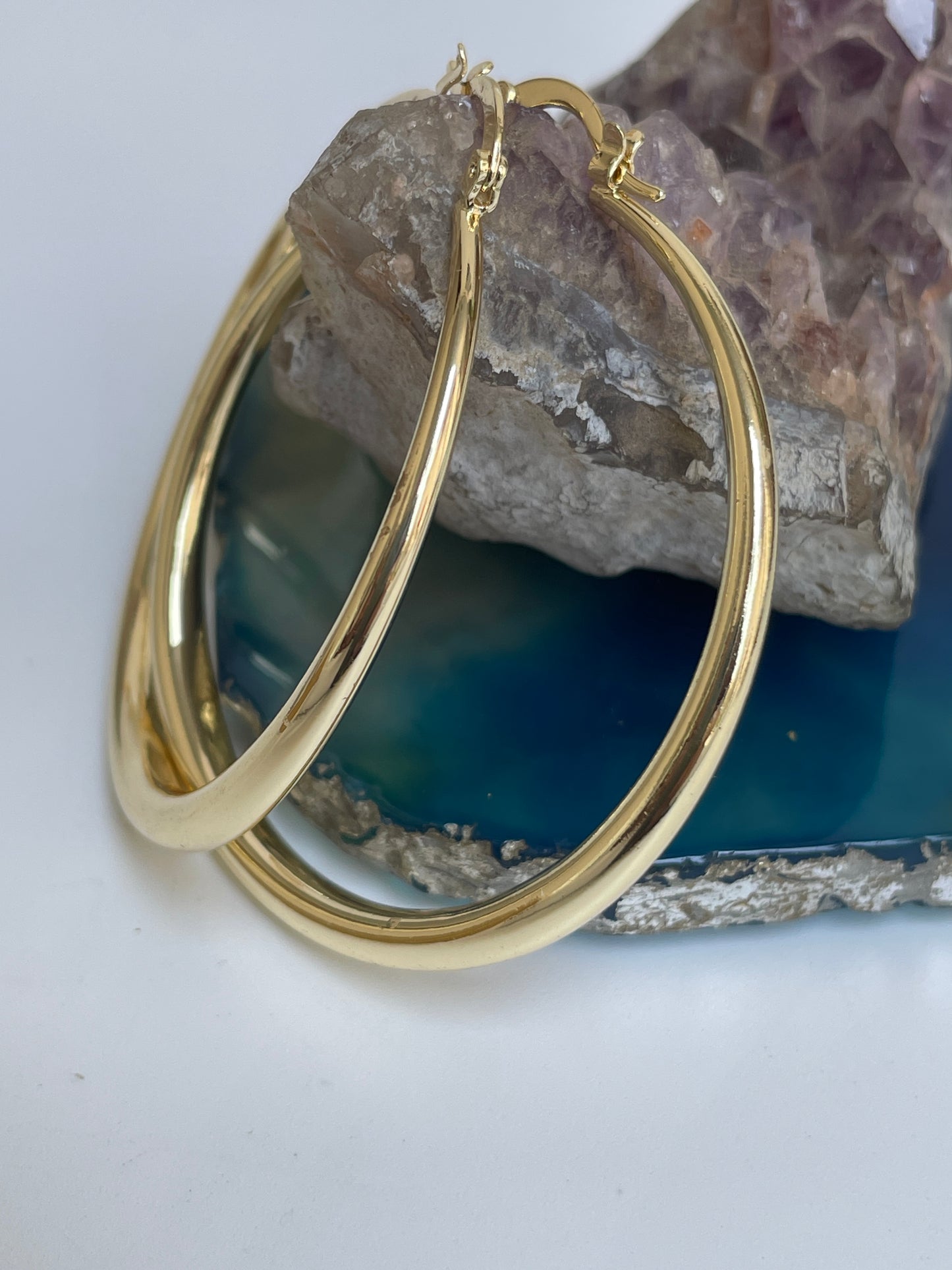 Shiny Bold Gold Hoops